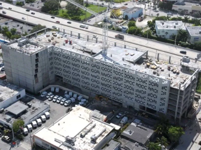 City View Parking Garage: Birds eye view of PG site.